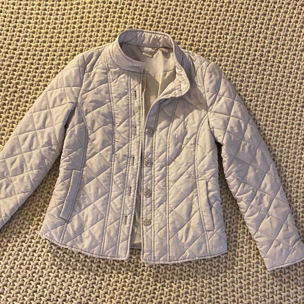 Chico's Quilted Silver Jacket